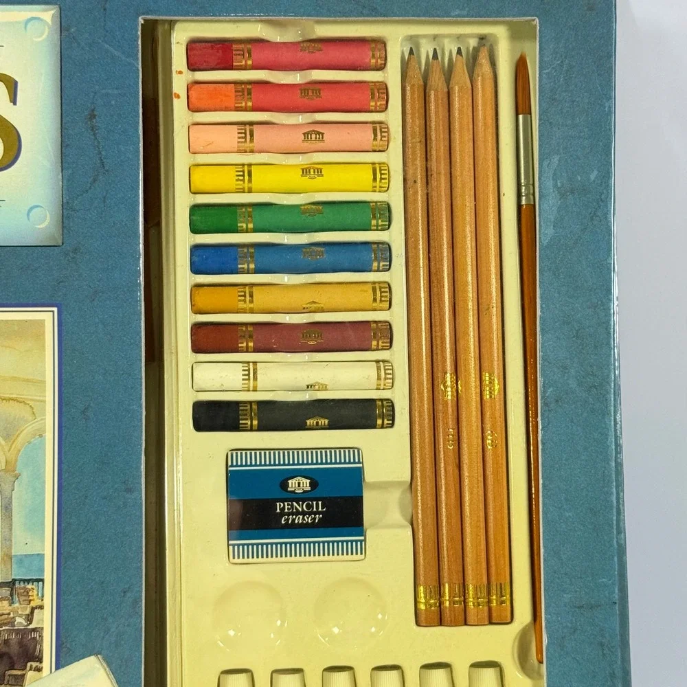 VTG The Artist's Studio Gerald Woods Art Kit OS Blue Multimedia Drawing Set